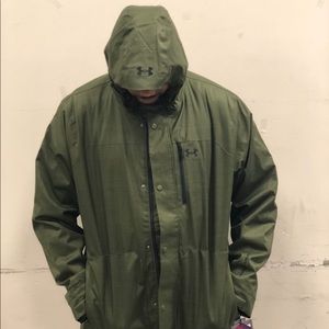 Brand new army green 3X Under Armour water resistant jacket.